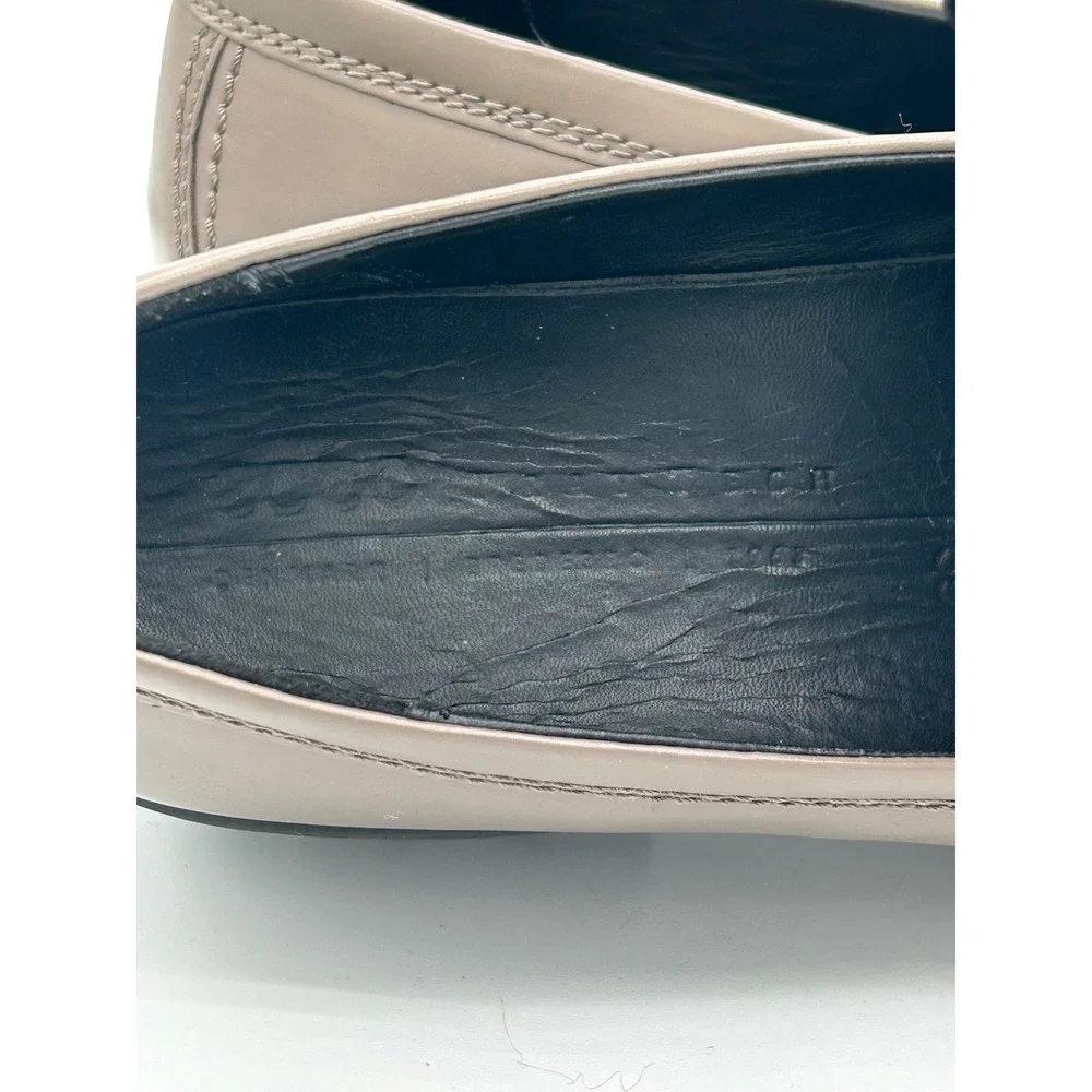 ECCO Modtray Penny Loafers Women Sz 8-8.5 Taupe Leather Lug Sole 490013-01674